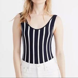 Madewell striped leotard/bodysuit